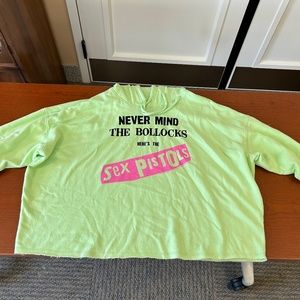 Torrid Size 2 Sex Pistols Cozy Fleece Crop Hoodie NWOT